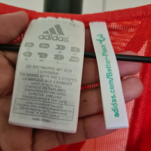ADIDAS Climacool Dress 12 Orange Stretchable Bodycon Soccer Sports Midi Dress - Picture 6 of 10